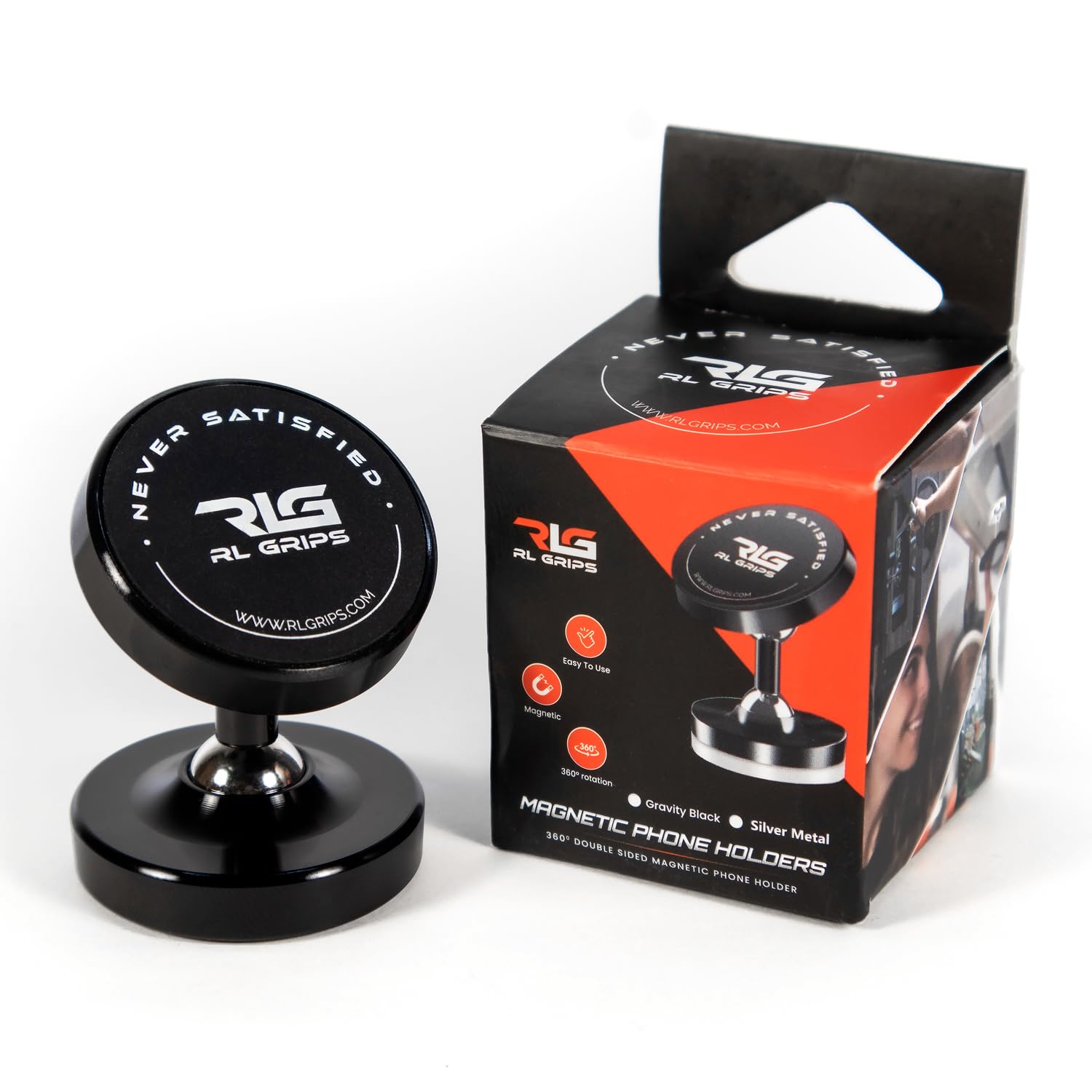RL Grips Supporto Magnetico Palestra Con Doppio Magnete - Compatibile MagSafe Con Rotazione 360°