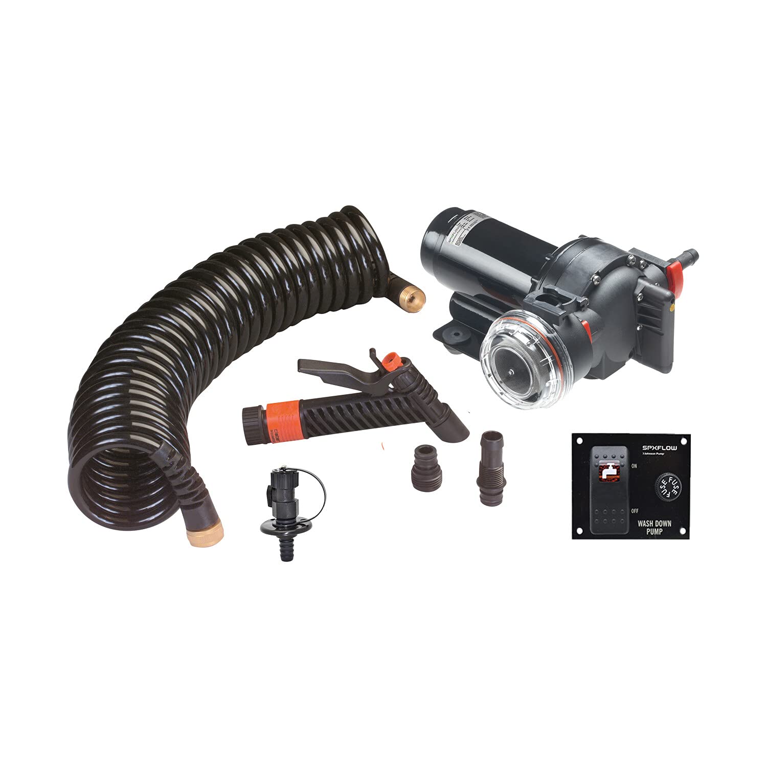 Johnson Pump Aqua Jet 5.2 GPH Washdown Pump Kit with Hose 12 Volts