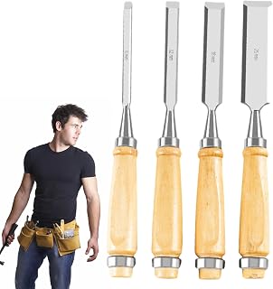 Chisel Set - Bevel-Edged Carpentry Tools - Wood Tools Chisel Set - for Carpentry Sculpture Furniture Making Furnish Renovation Home Improvement
