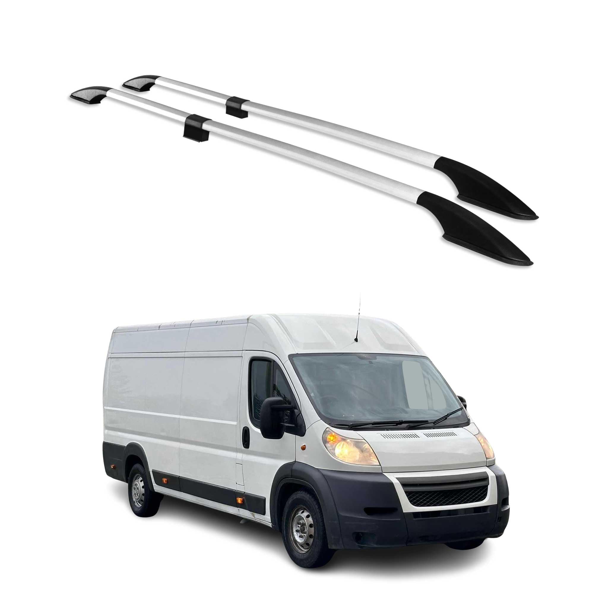 Barres de Toit longitudinales pour Citroen Jumper 2006-2025 L4 Alu Gris