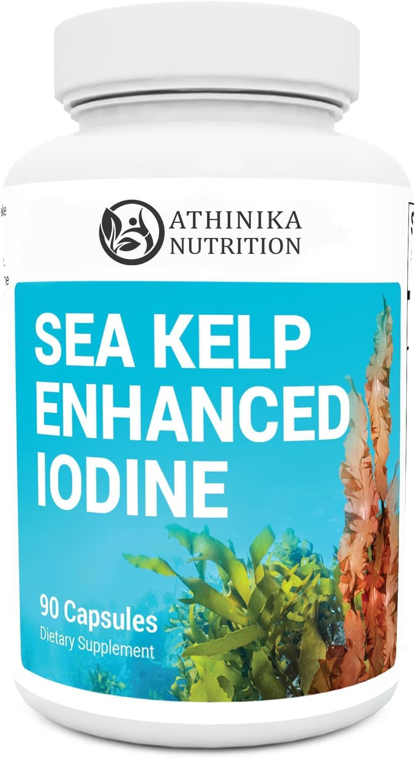 Sea Kelp Enhanced Iodine - 200 mcg of Premium Iodine - Seaweed Blend Includes Klamath Blue-Green Algae & Sea Kelp - 90 Capsules-image-23