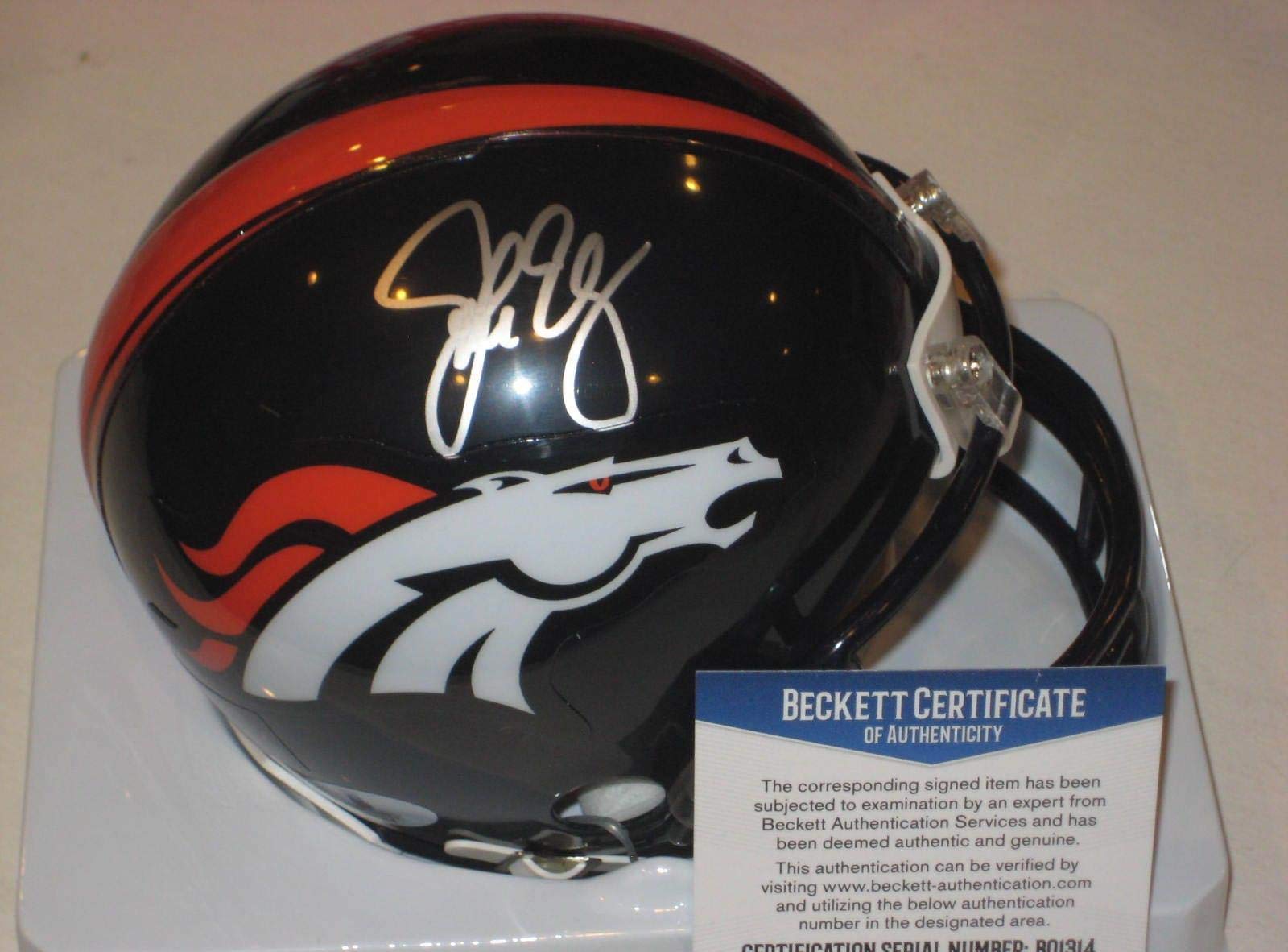 JOHN ELWAY Signed Denver BRONCOS Mini 
