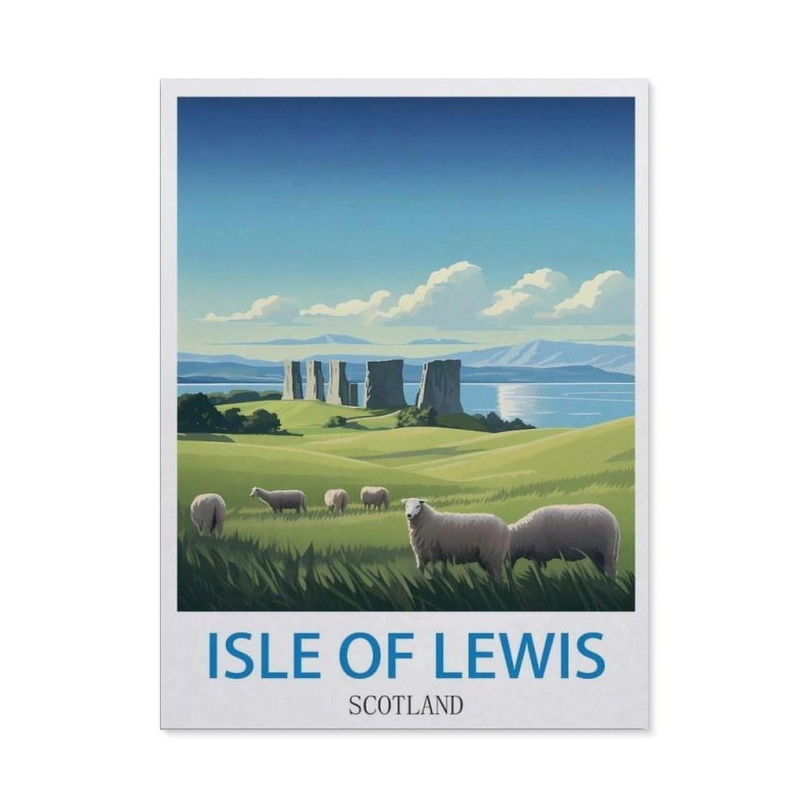 BEAYODKP 5D Diamond Painting，Isle of Lewis Scotland（30 x 40 cm）