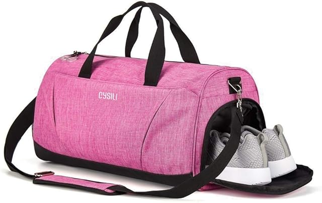 Gym Bag with Shoes Compartment and Wet Pocket,Sports Duffel Bag for Yoga/Swim,Travel Duffle Bag for Men and Women