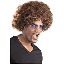 Genel Kahve Renk K v rc k Afro Bonus Peruk, Yeti kin, P170242S235, Koyu Kahve