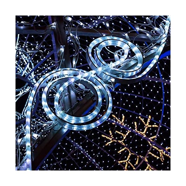 Wintergreen lighting led rope light, led flexible light rope string light outdoor – led light rope bedroom portable led light rope, 120v, ½ inch, 2-wire - image 4
