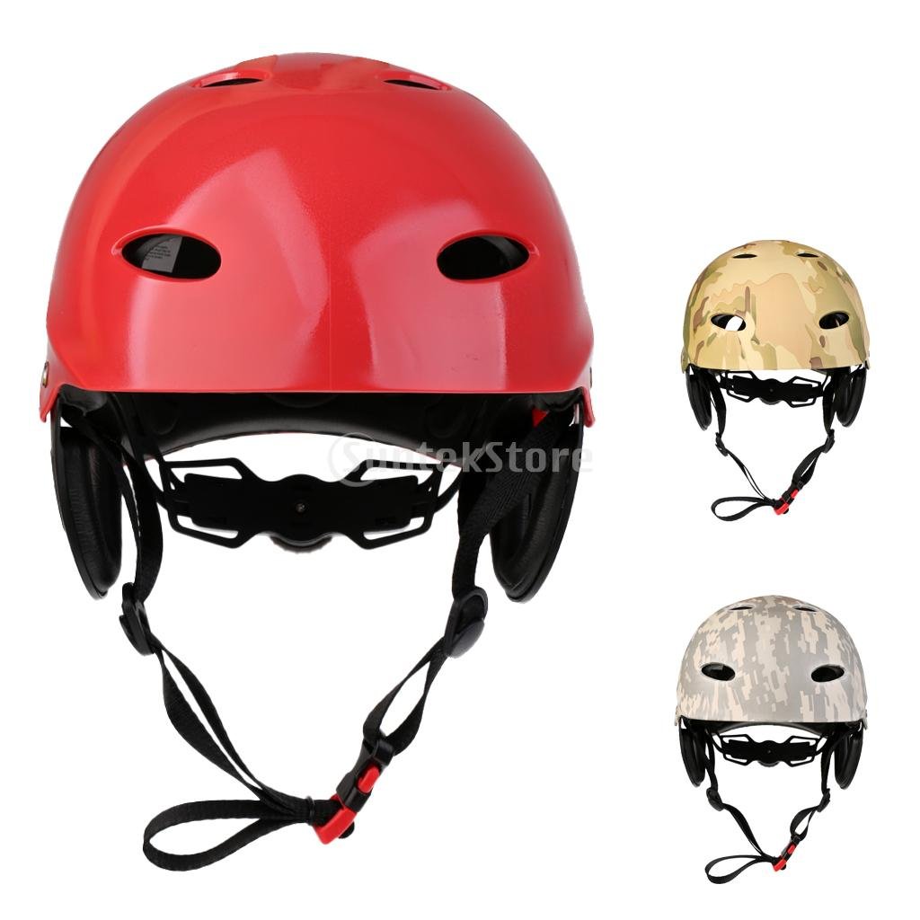 Casco de seguridad para deportes acuáticos, kayak, canoa, gorra dura, camuflaje digital