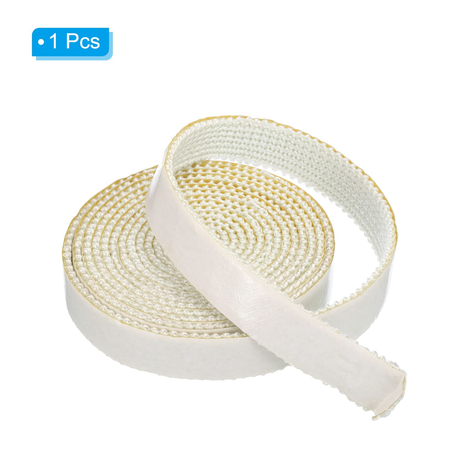 Guarnizione for stufa a legna in fibra di vetro resistente alle alte temperature - Corda di tenuta autoadesiva for porta del camino - Bianca(3/4inx1/8inx118in)