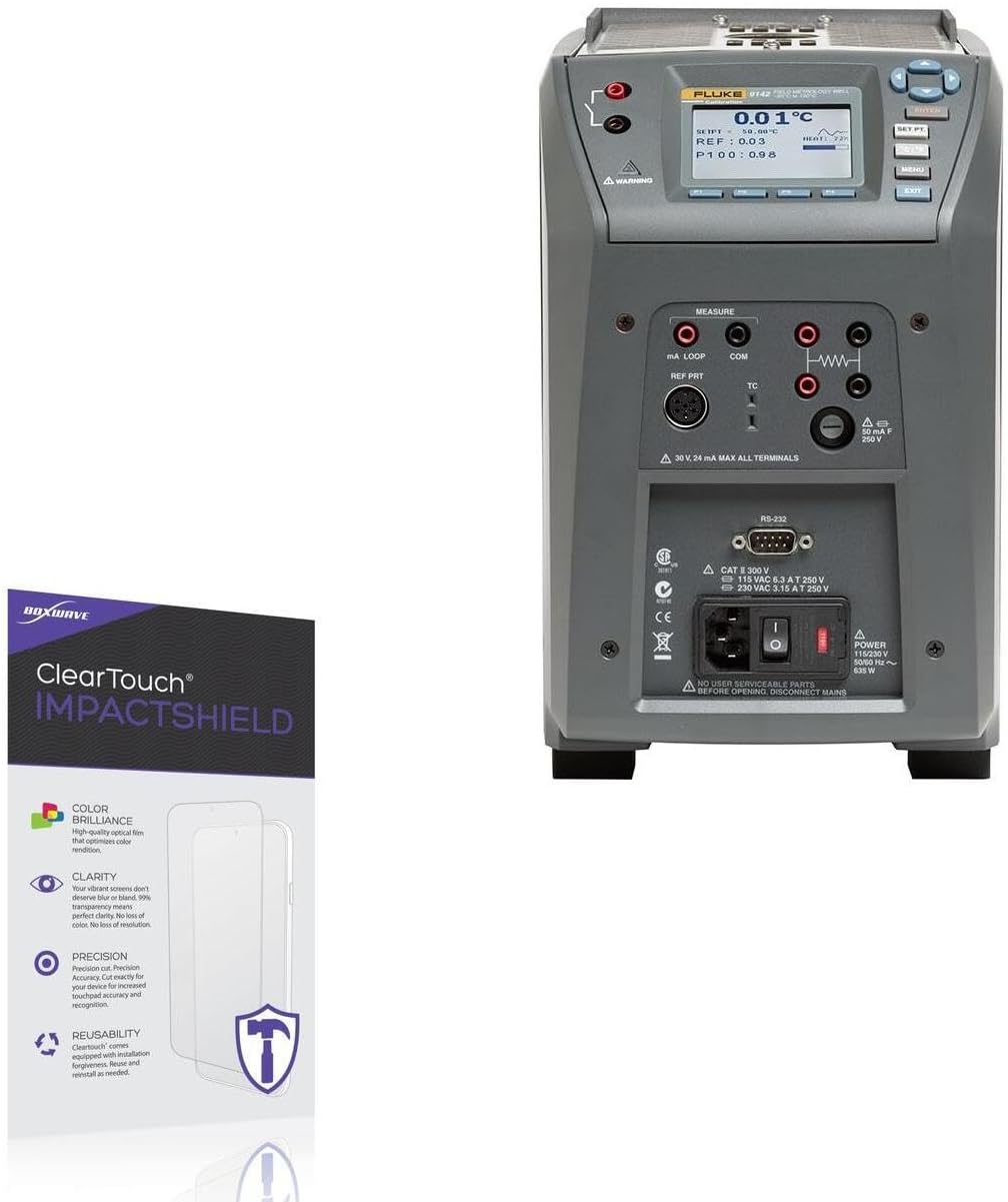 BoxWave Screen Protector Compatible with Fluke Calibration 9142 - ClearTouch ImpactShield (2-Pack), Impenetrable Screen Protector Flexible Film