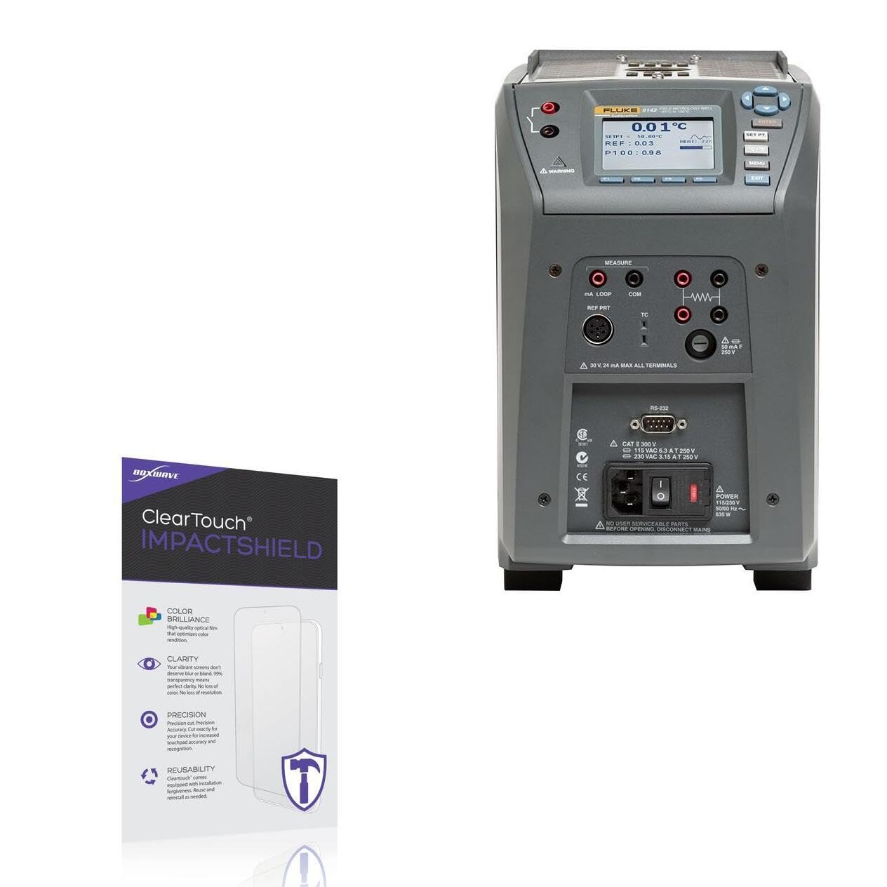 BoxWave Screen Protector Compatible with Fluke Calibration 9142 - ClearTouch ImpactShield (2-Pack), Impenetrable Screen Protector Flexible Film