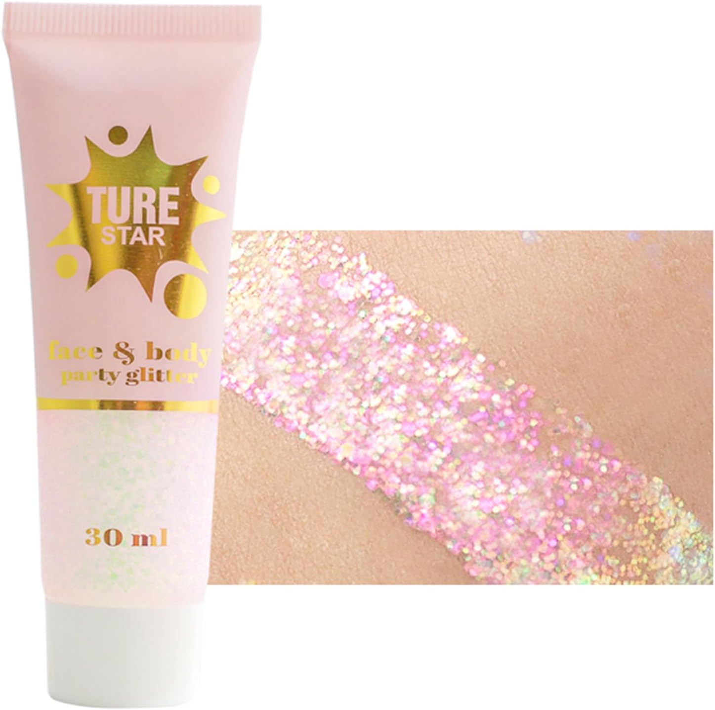Body Glitter Gel, Oogglitter Chunky Liquid Oogschaduw Glitter, Gezicht Pailletten Sprankelende Festival Party Lotion Glitter voor Gezicht Lichaam Ooghaar Make-Up DIY Art