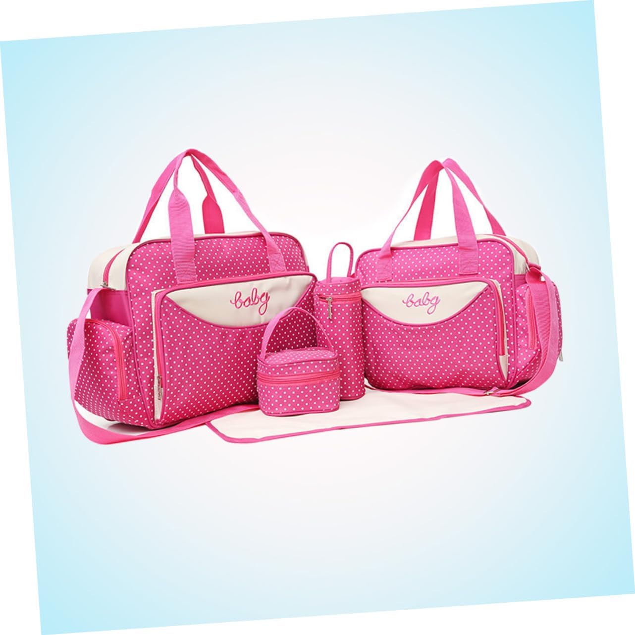 Beavorty Large Capacity Set Shoulder Tote Handbag for Women Dots Multi-purpose Tote Bags