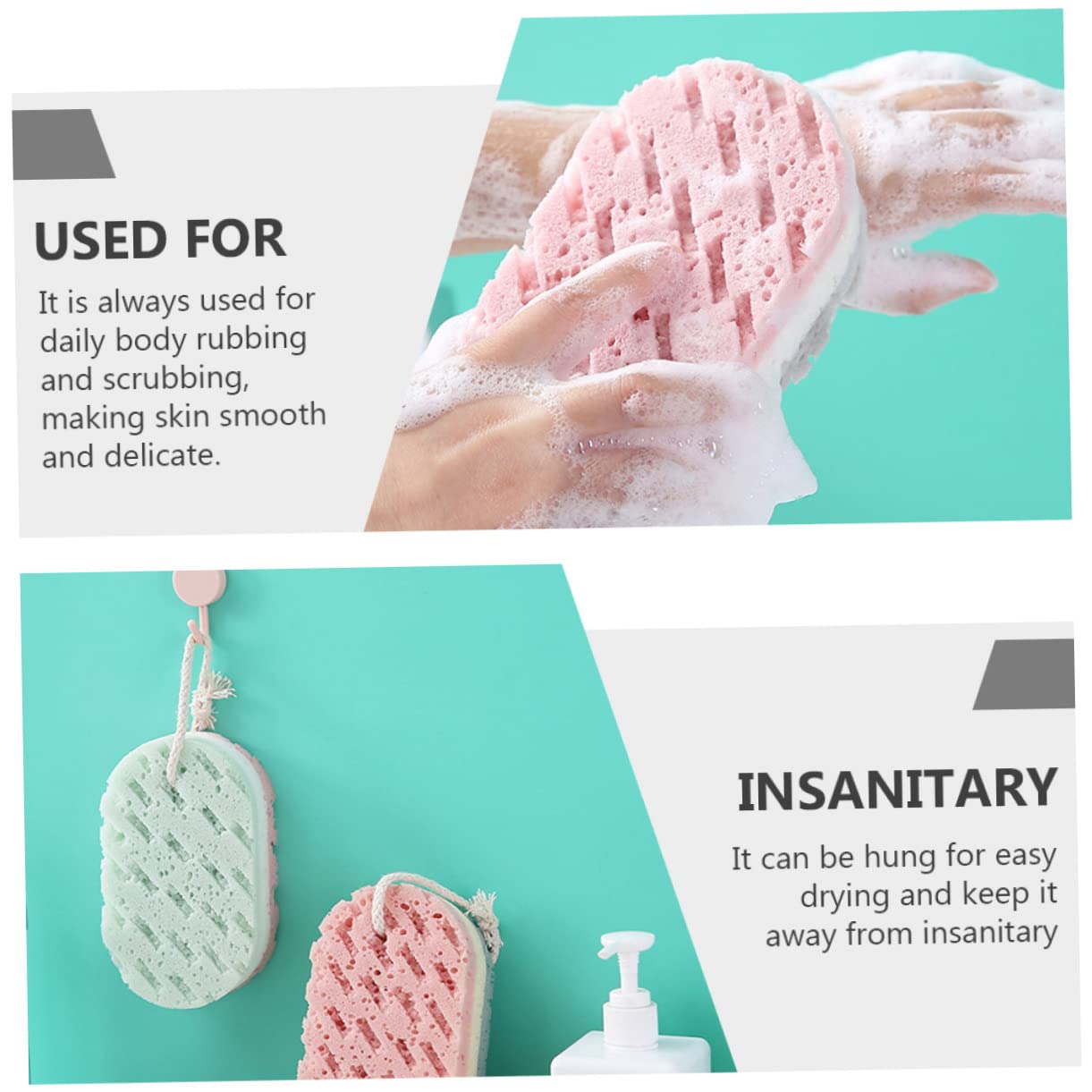minkissy Juego de 3 Esponjas Exfoliantes para Y Baño Suaves Y Suaves para La Espalda para Navidad 4 Unidades X 3
