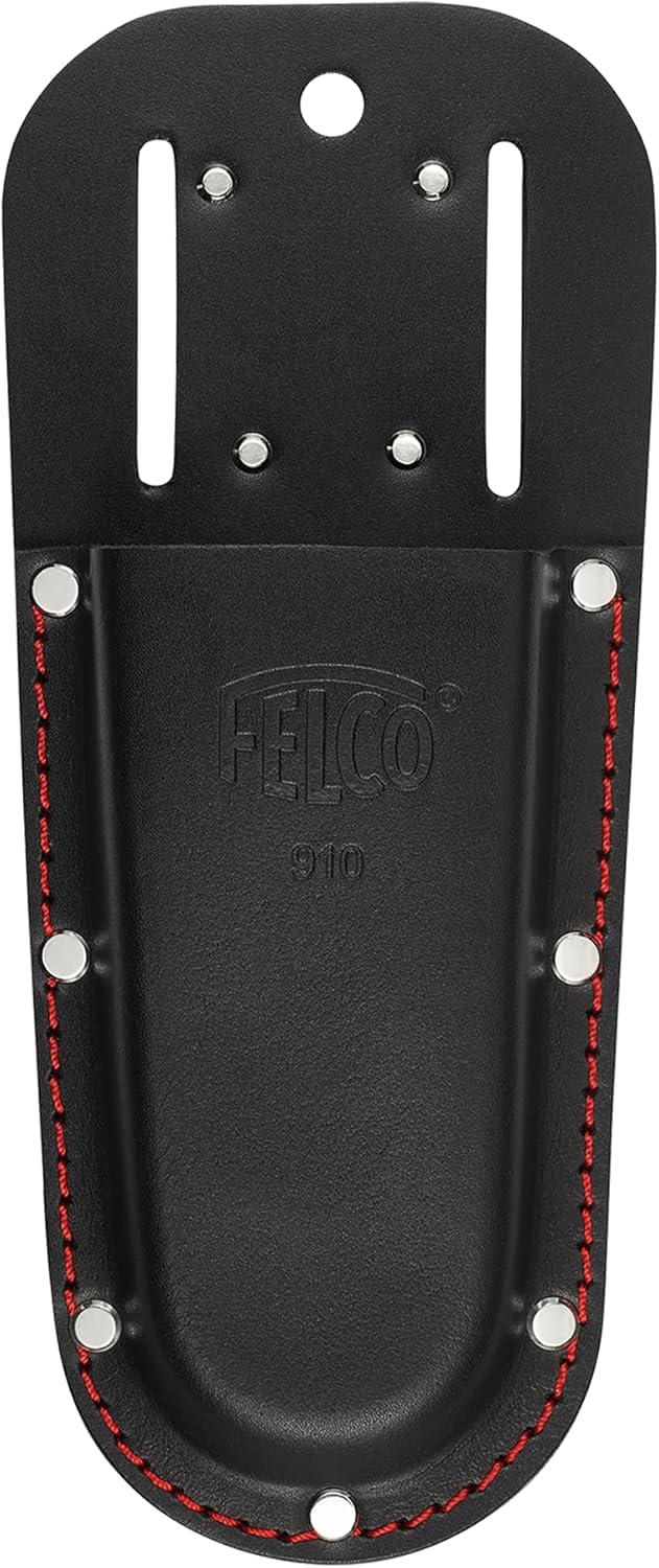 FELCO 14 Kompakte Profi-Gartenschere Bypass 18 mm für kleine Hände mit Lederholster 910 Black und Schmierfett 981
