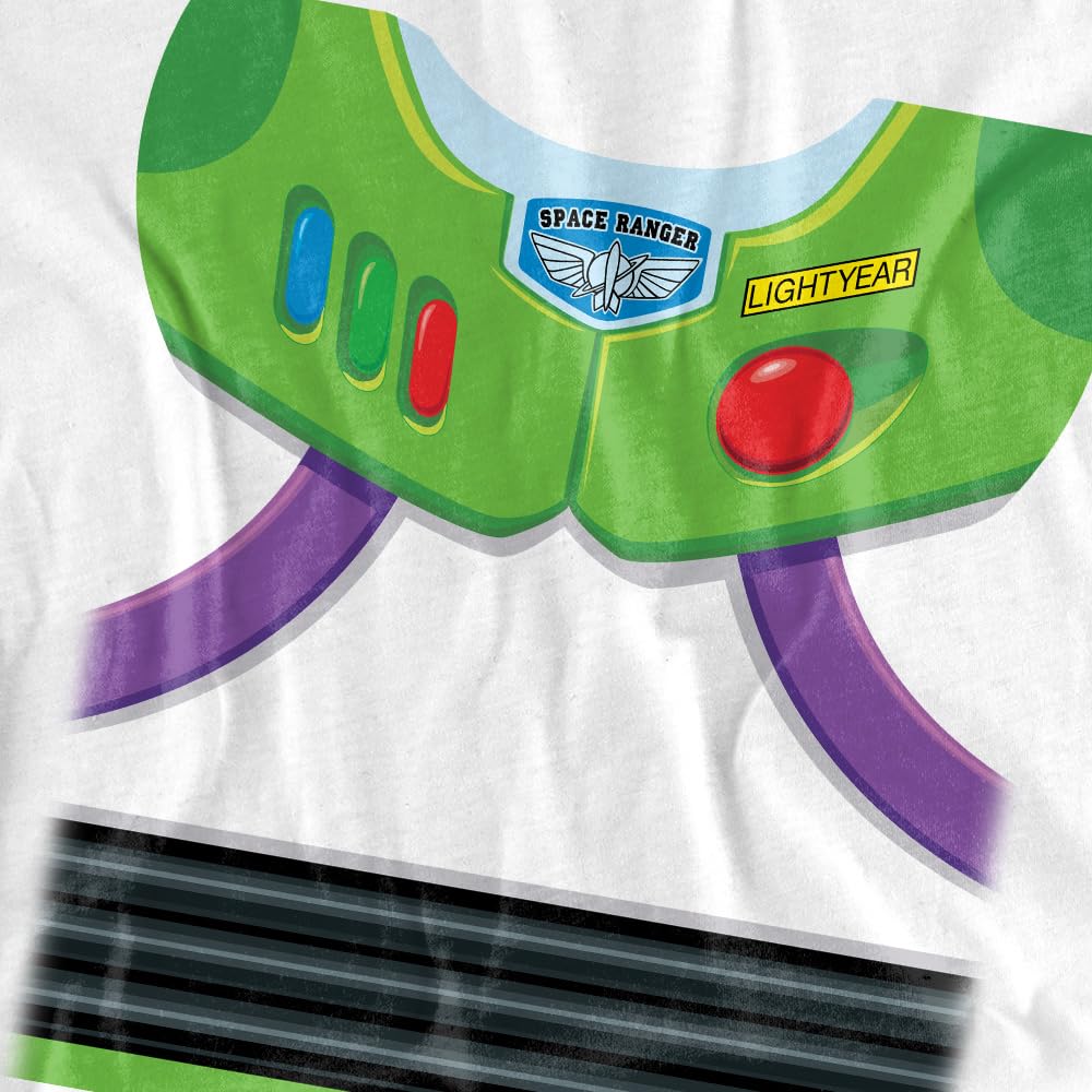 Toy Story Buzz Astral Kostium Unisex Koszulka Dziecięca, Biały, 12-13 lat, biały, 12-13 lat