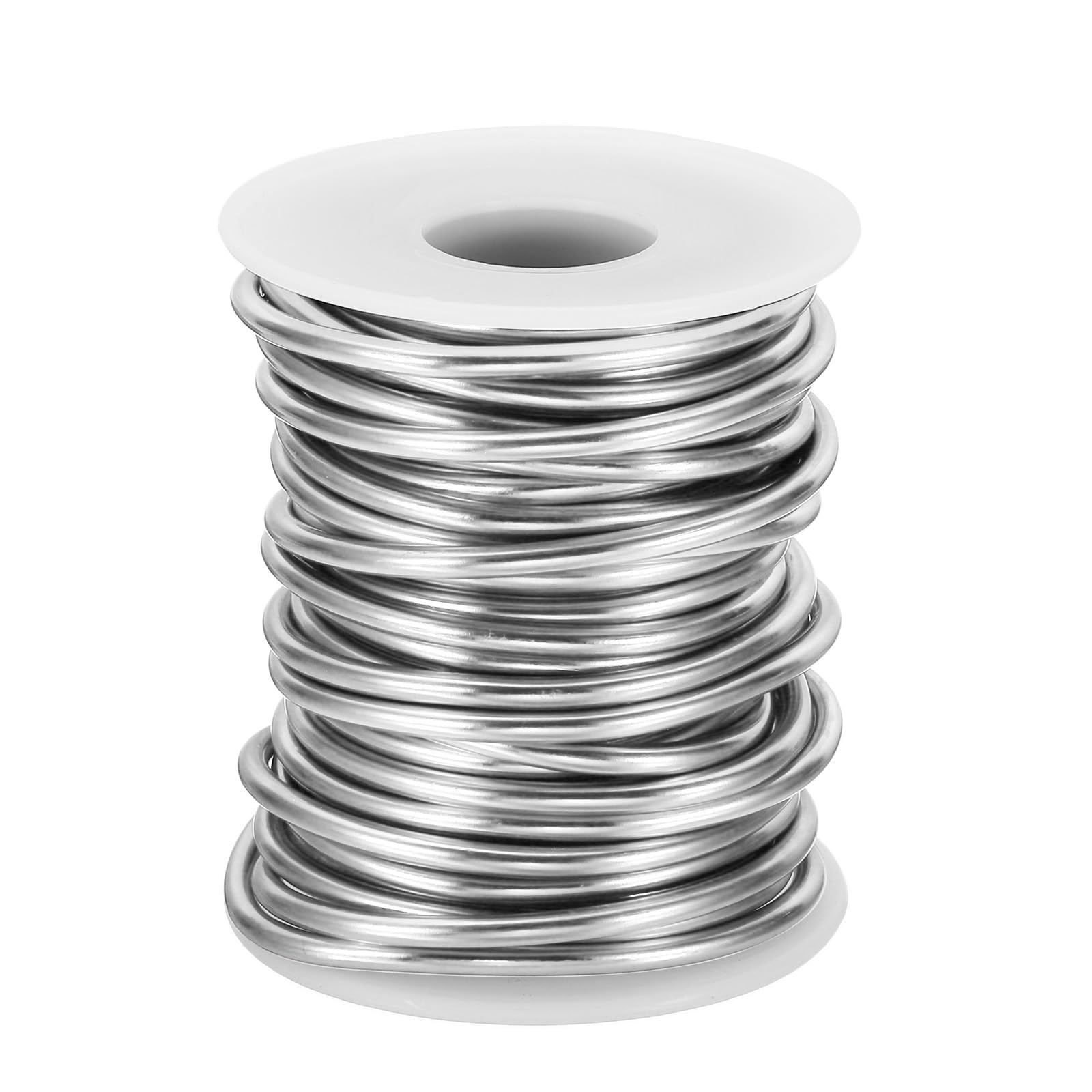 PATIKIL 8 Gauge 3mm Aluminum Craft Wire, 32.8Ft Metal Wire Armature Bendable Wire for Jewelry Making Metal Wrap DIY Silver