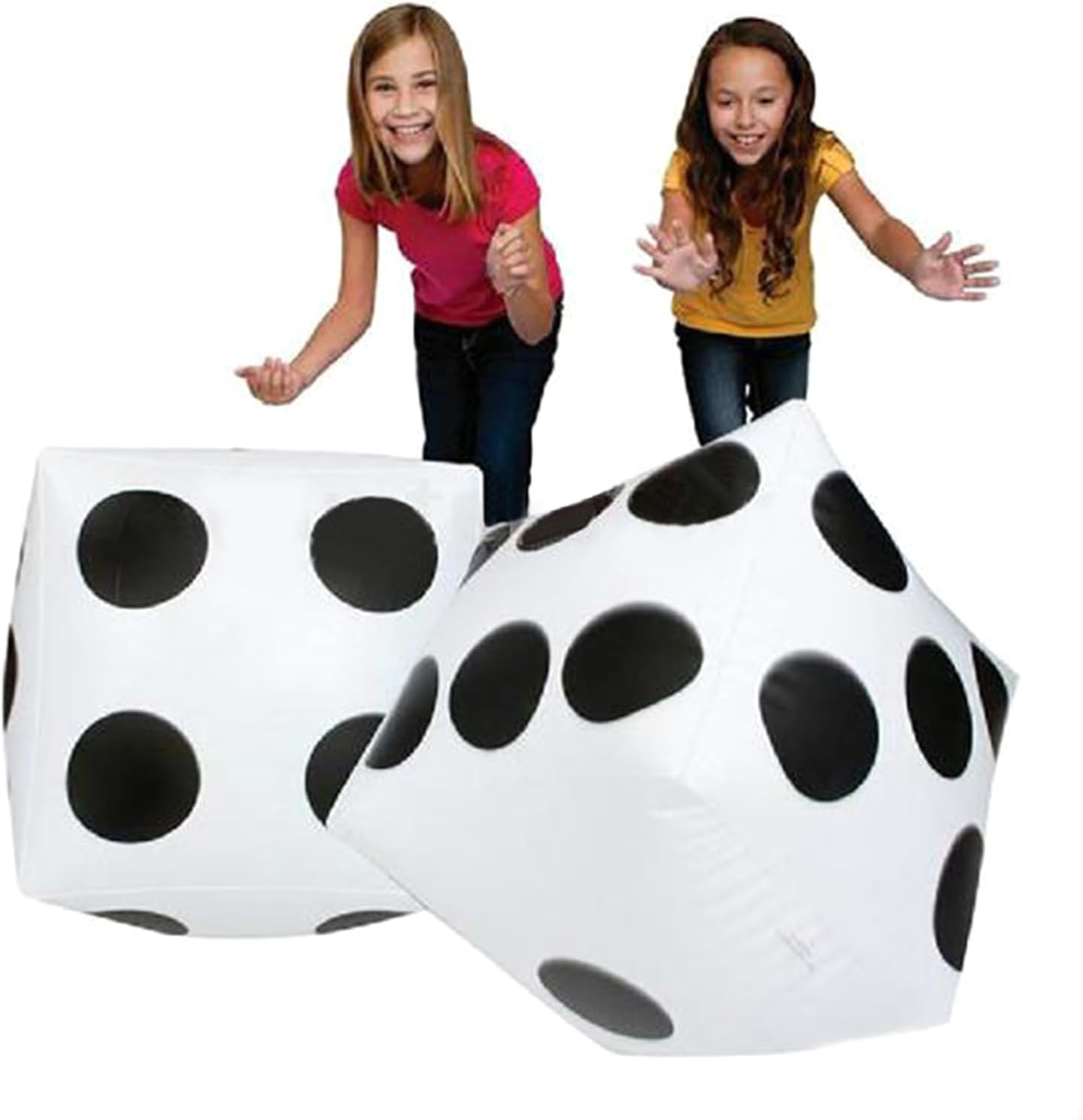 4Pcs 17.7 ' ' Oversized Dices Inflatable Dices Game Educational Toy Teaching for Birthday Christmas Large Outdoor Game Props