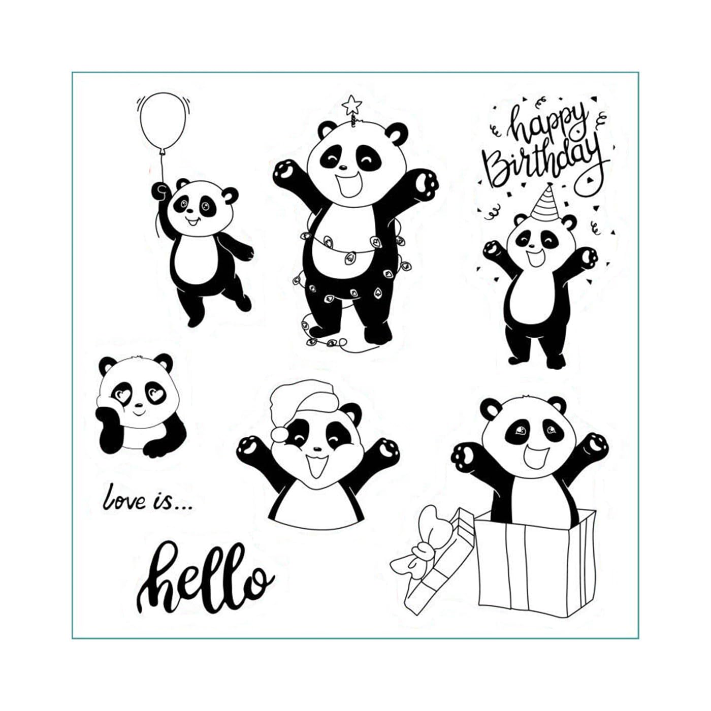 Timbri Trasparenti In Silicone Per Scrapbooking - Tema Orso E Mongolfiera - Foto 11