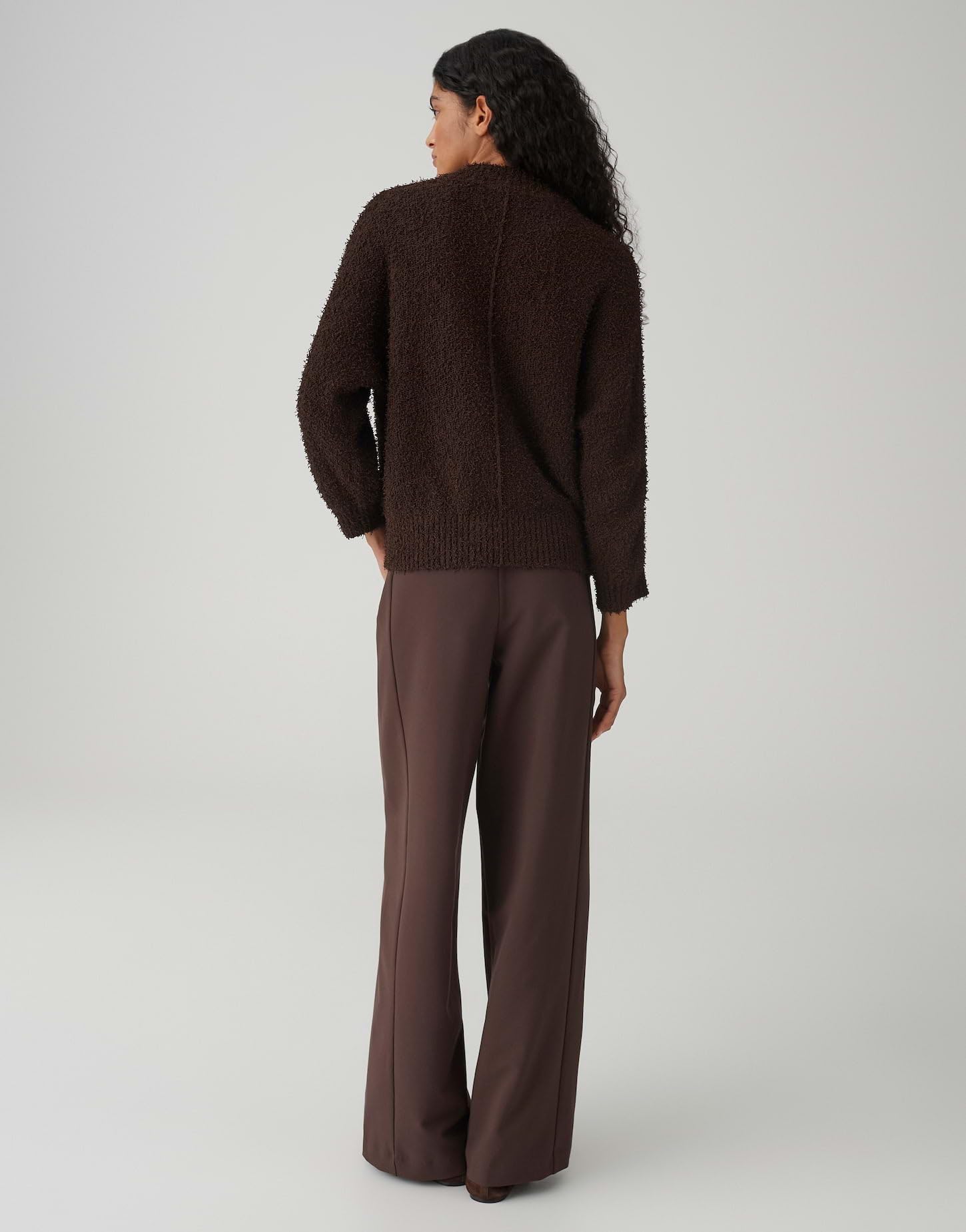 OPUS Damen Pullover | Punew Strickpullover aus flauschigem Effektgarn Regular Fit