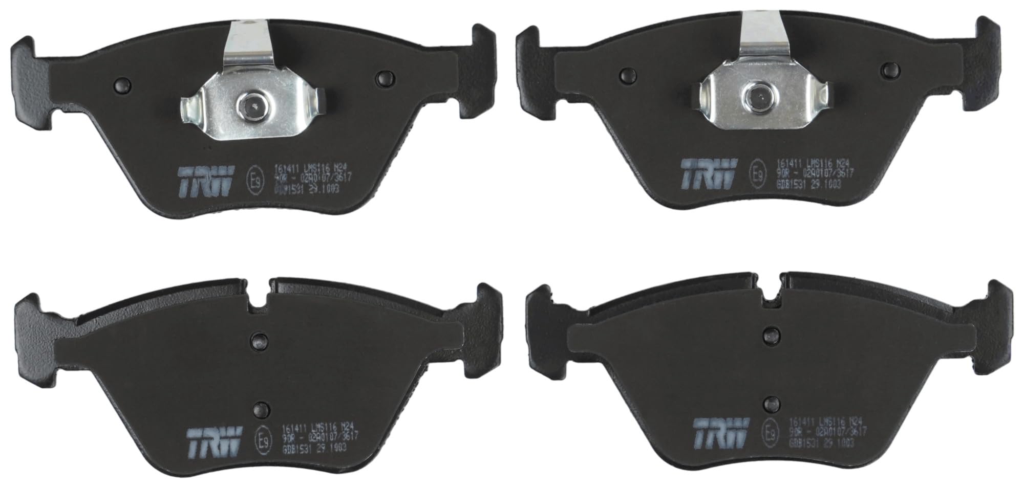 TRW GDB1531 Plaquettes de Frein Kit de 4 pour BMW 3 (E46) 1997-2005 Essieu Avant et Autres Véhicules