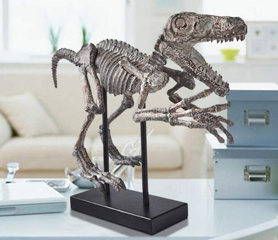 Escultura Escultura De Hueso De Dinosaurio, Esqueleto Fósil De Dinosaurio Modelo Arte Estatua Decoración del Hogar Artesanía Adorno De Escritorio 78 * 45 Cm Decoración De Estantería