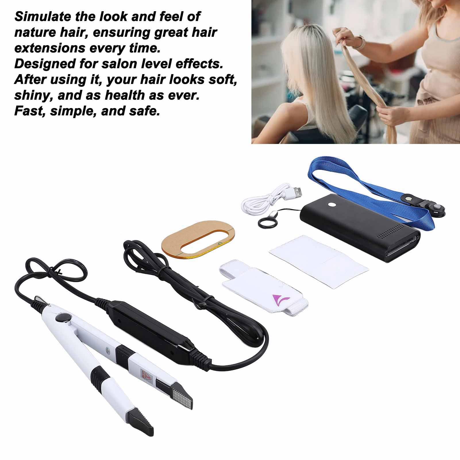 Light Hair Extension Machine, 15W V Light Hair Extension Kit Hair Extensions Kit with Glue Removal Machine Wig Extension Fast Curing Hair Extension Glue V Light for Home