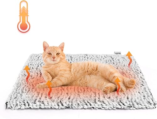 Miniatura 7 de Nobleza Cama Autocalentable para Gatos, Colchoneta Térmica Súper Suave para Cama de Jaula de Perro para Dormir, Almohadilla Lavable Antideslizante