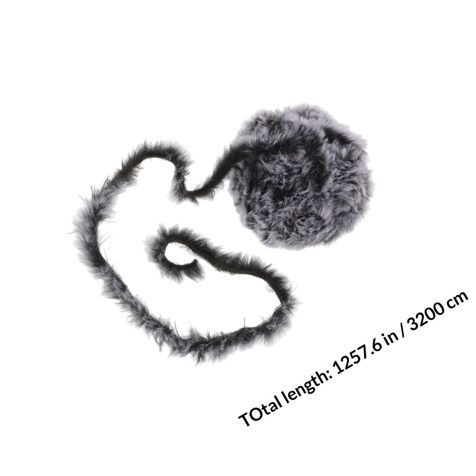 16 Stück Flauschiges Garn zum Häkeln, Schwarz, Kunstfell, Weich