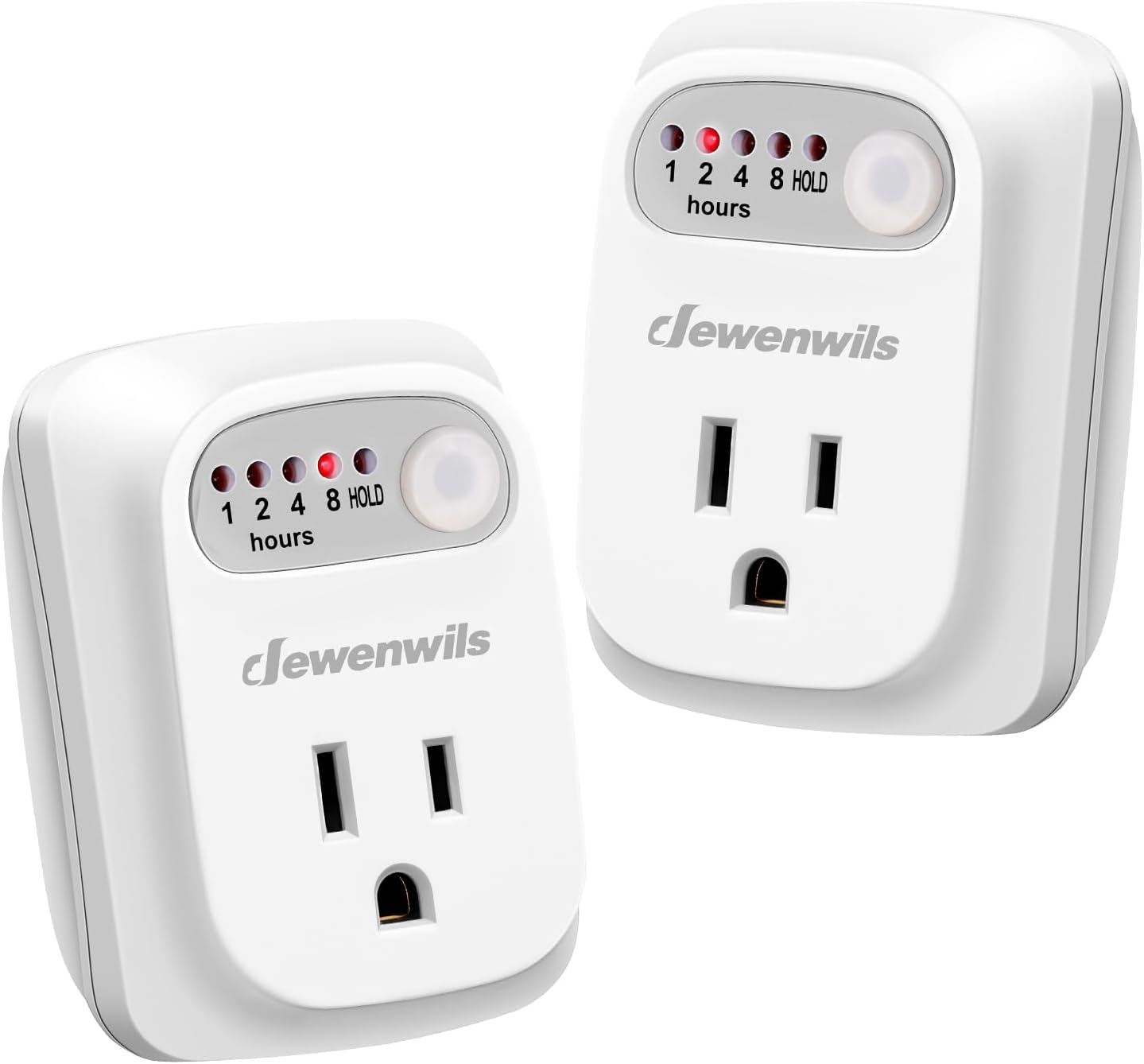 DEWENWILS Indoor Countdown Timer Outlet, Timers for Electrical Outlets | 3-Prong, 125V/15A/1000W, 1/3 HP, Auto Shut Off, Light Timers for Lamp, Fan, Aquarium, Decoration, Reptile Tank, UL Listed