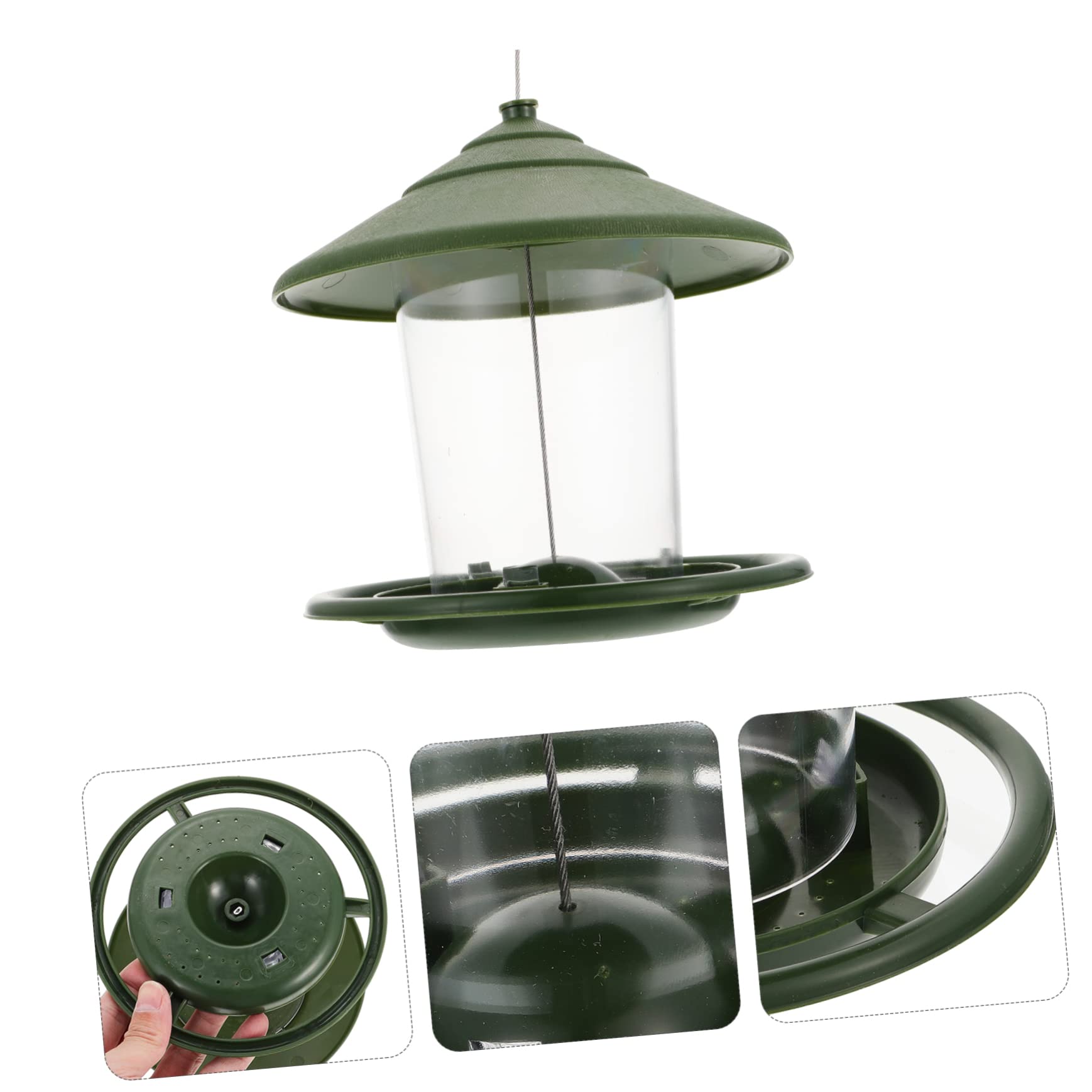 BESPORTBLE 2pezzi Mangiatoia Per Uccelli Da Appendere Dispenser Di Cibo Per Uccelli Da Giardino e Pulire Design Semplice e Pratico Per Uso Esterno