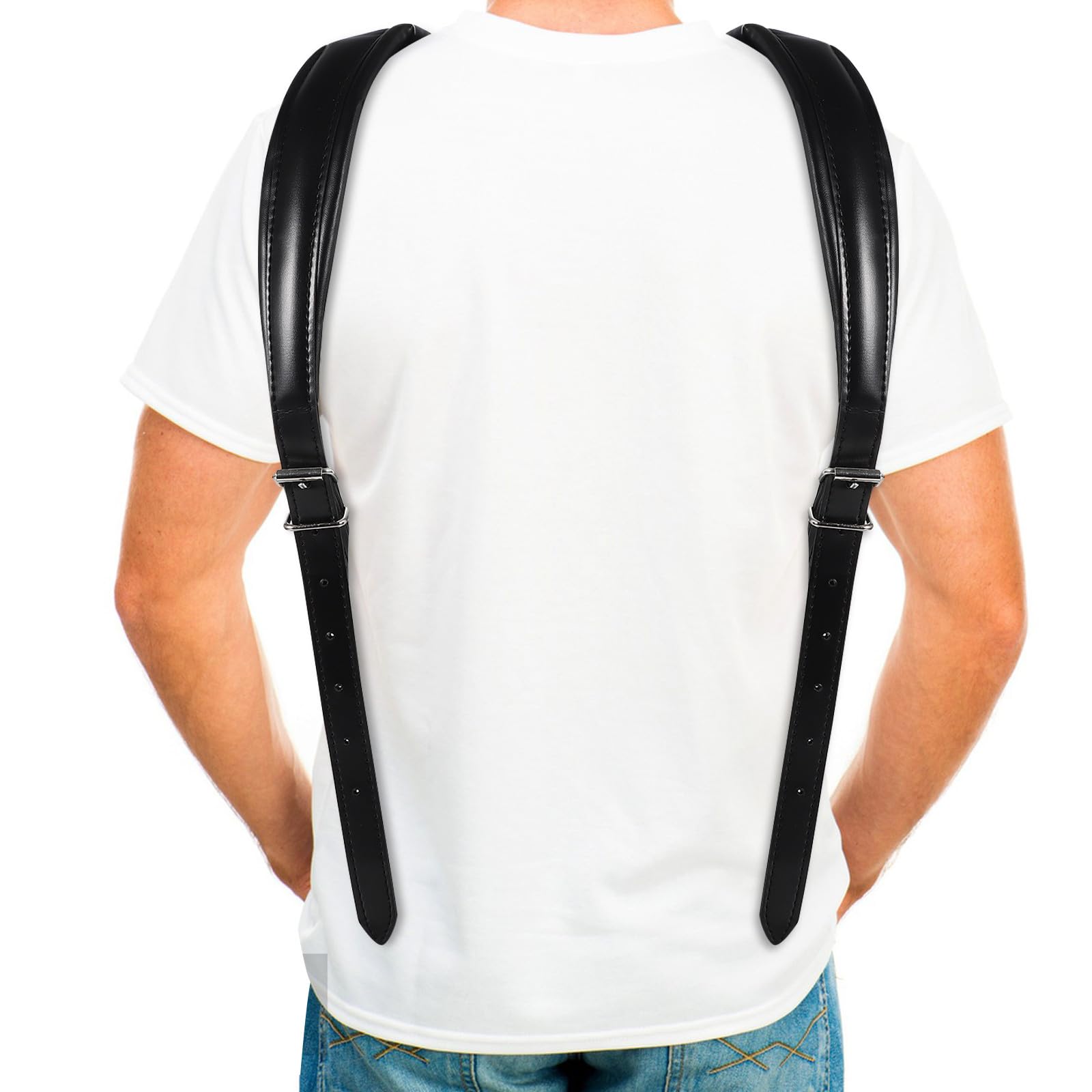 Sangle pour Accordéon en Cuir Noir Réglable, Large et Confortable, pour Débutants et Musiciens Expérimentés, Facile à Porter Lors de Concerts
