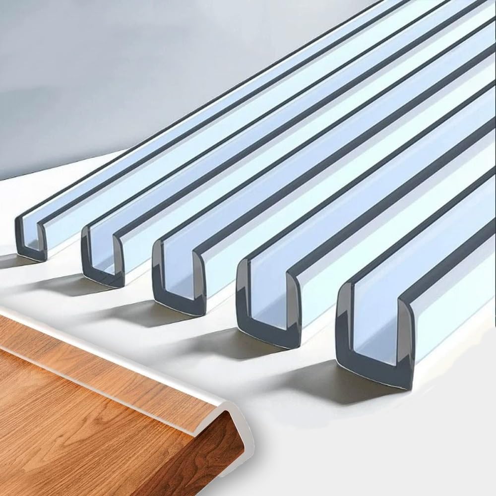 Edge Protector for Tables, Furniture Corner Guard Edge, PVC U Shape Strip, 7 ft, Width 2-3.00mm