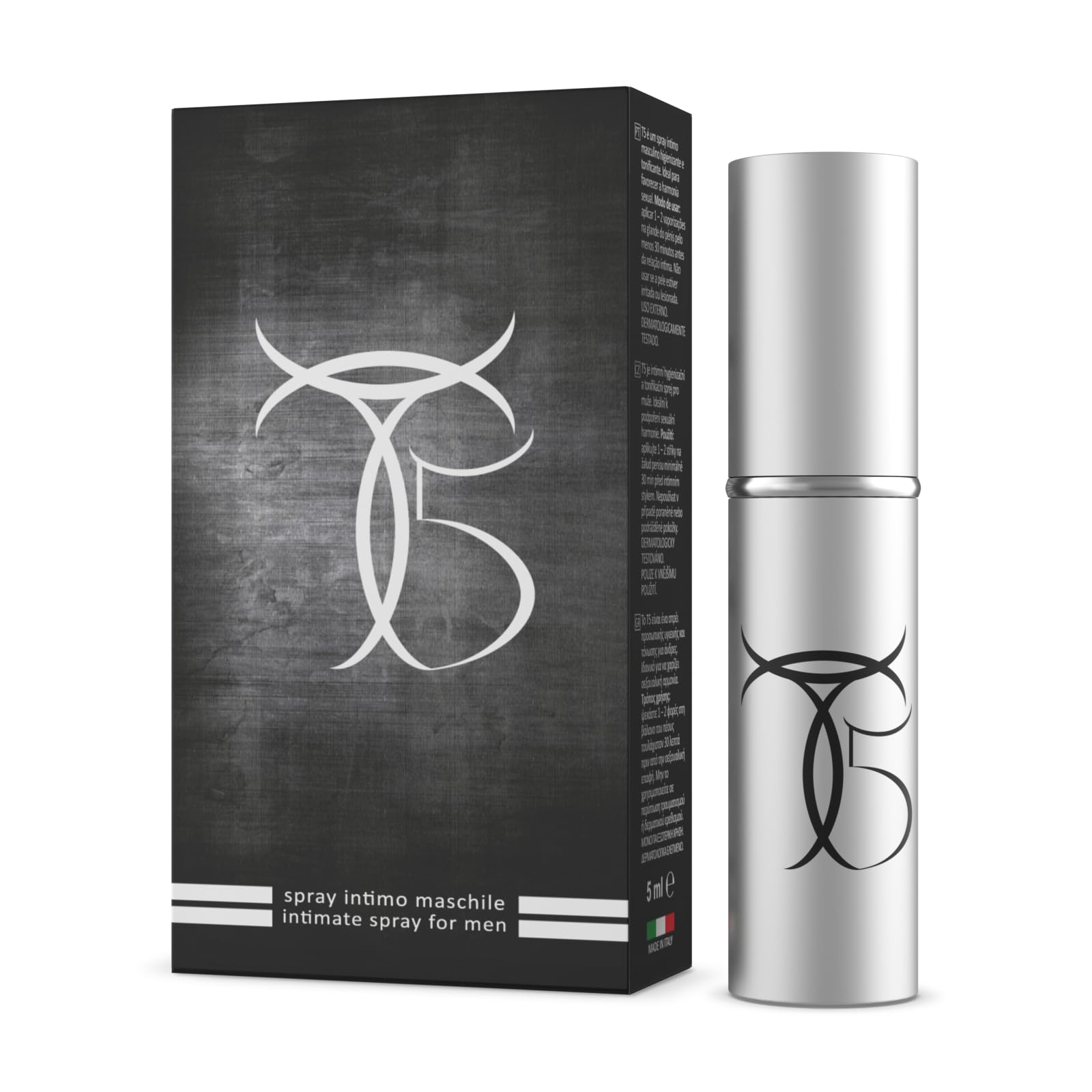 INTIMATELINE | Tauro T5 - Spray Ritardante Intimo per Uomo, Non Anestetizza, Formula Naturale a Base di Erbe, 20ml