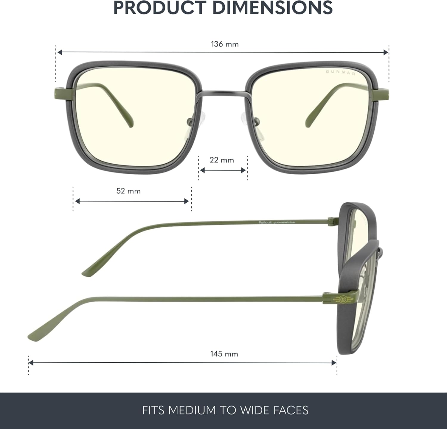 Fallout GUNNAR Gaming, Computer, Blue Light Blocking Glasses – Exclusive Vault 33 Glasses – Patented Lens Technology