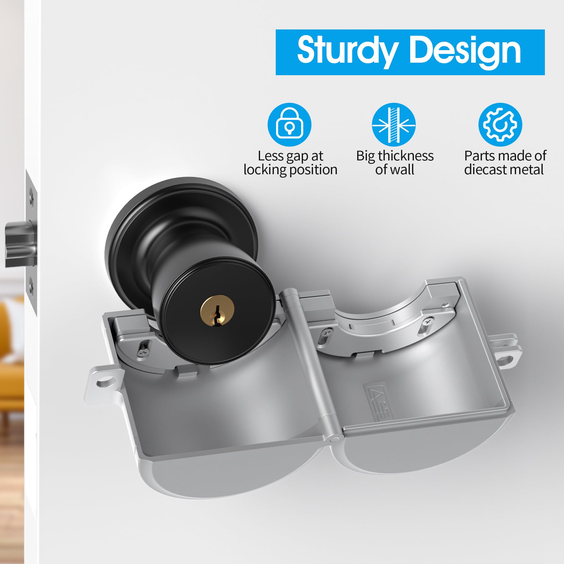 Hotel Door Locks For Travelers Security Keyless Door Knob Lockout ...