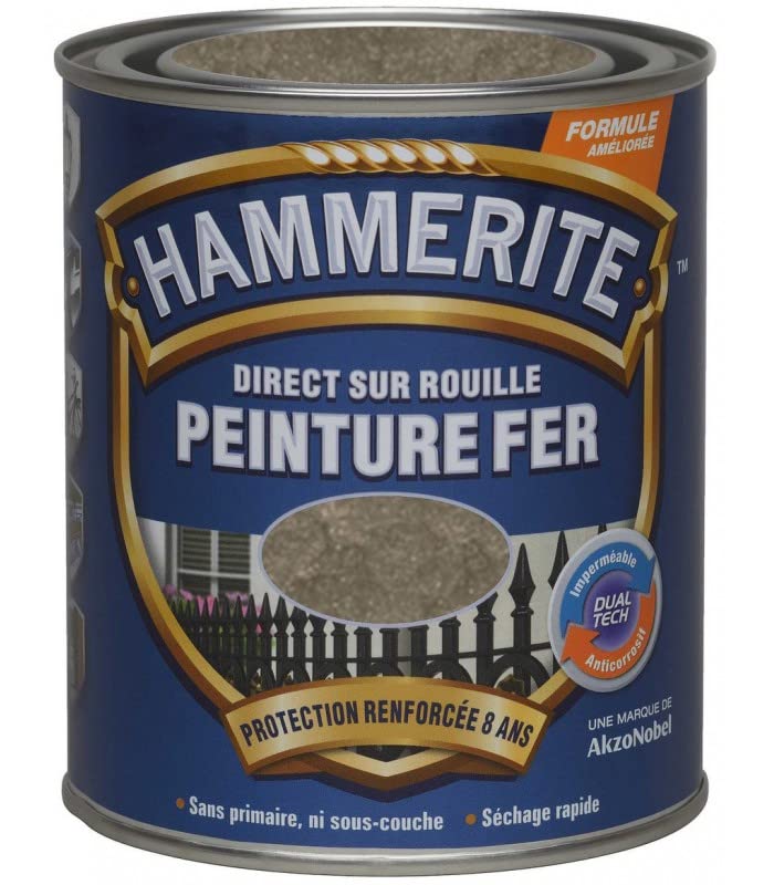 Peinture Fer Hammerite Direct sur Rouille Bronze Martelé