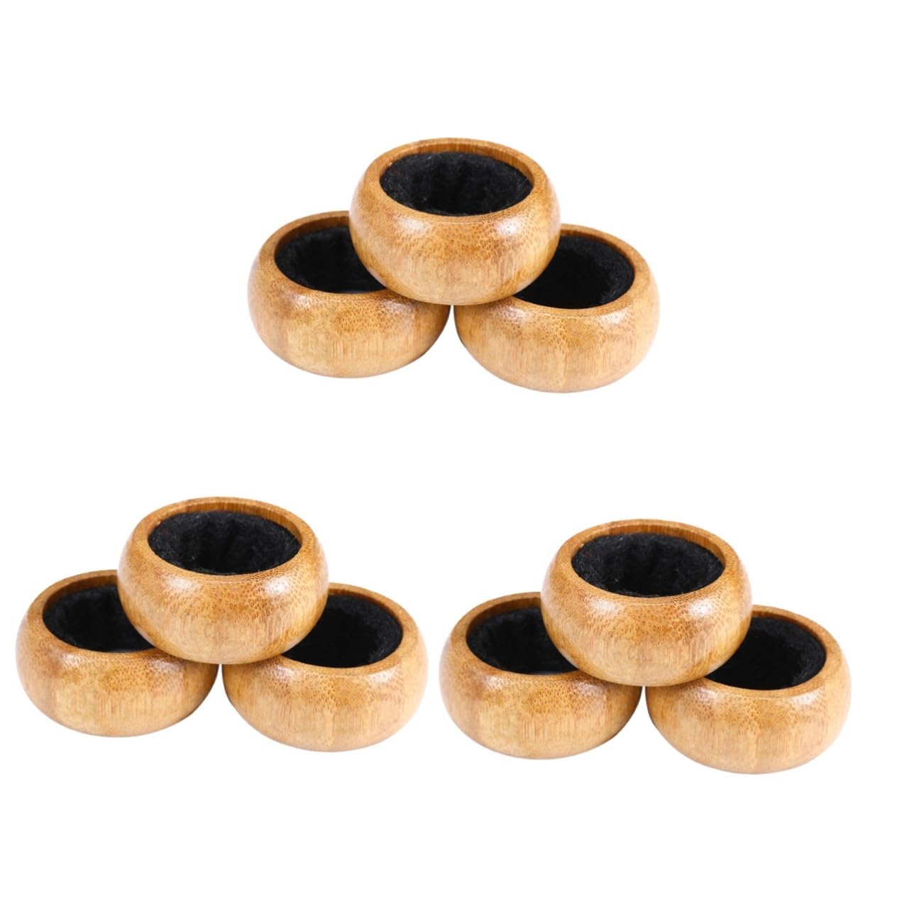 Anneau verseur bambou et collier anti-goutte pour bouteille de vin - Lot de 9 pièces Ciieeo