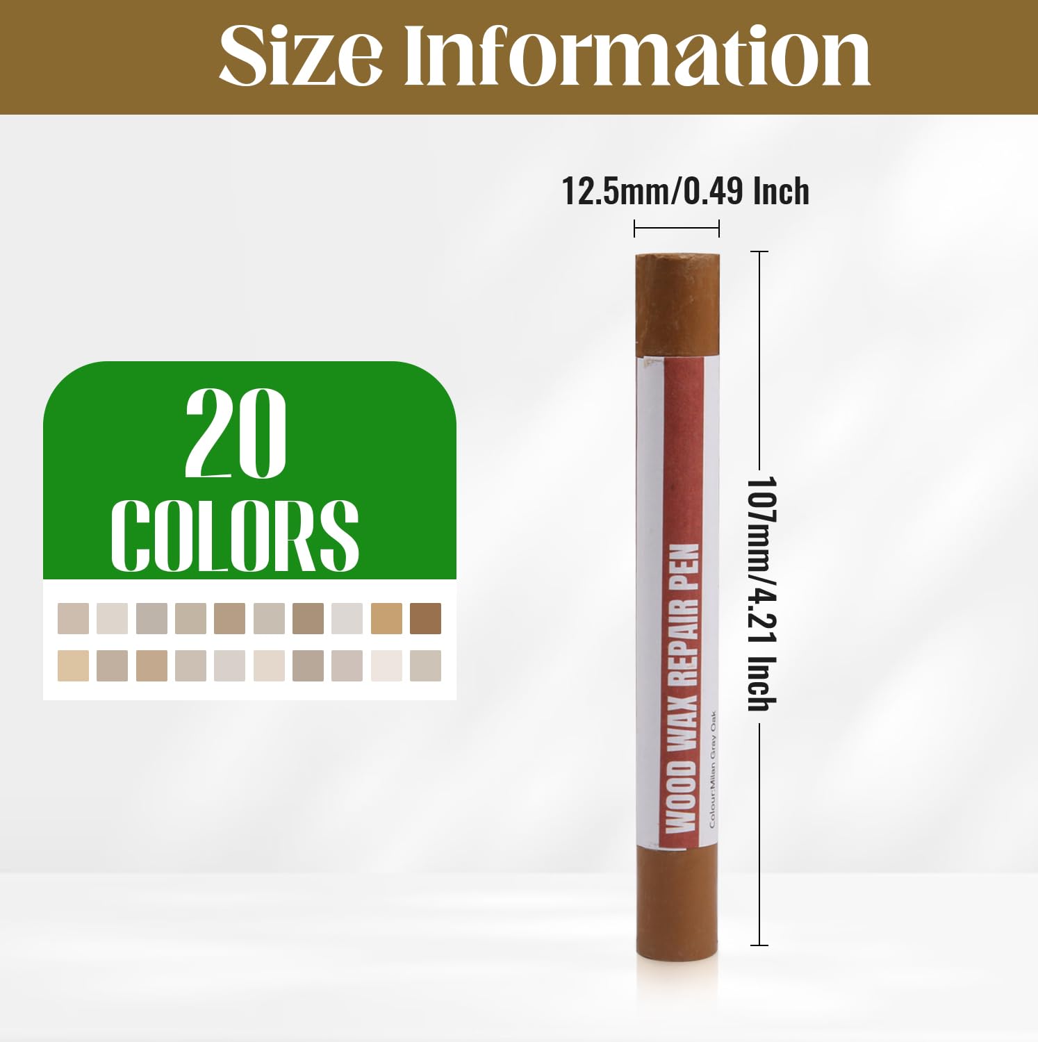 YIEMI Wood Filler Sticks 20 Colors Repair Wax Sticks Kit Furniture Touch Up Crayons for Repairing Scratches Holes Cracks Wood Floor Tables Cabinets Doors Hardwood(Gray Series) - Image 2