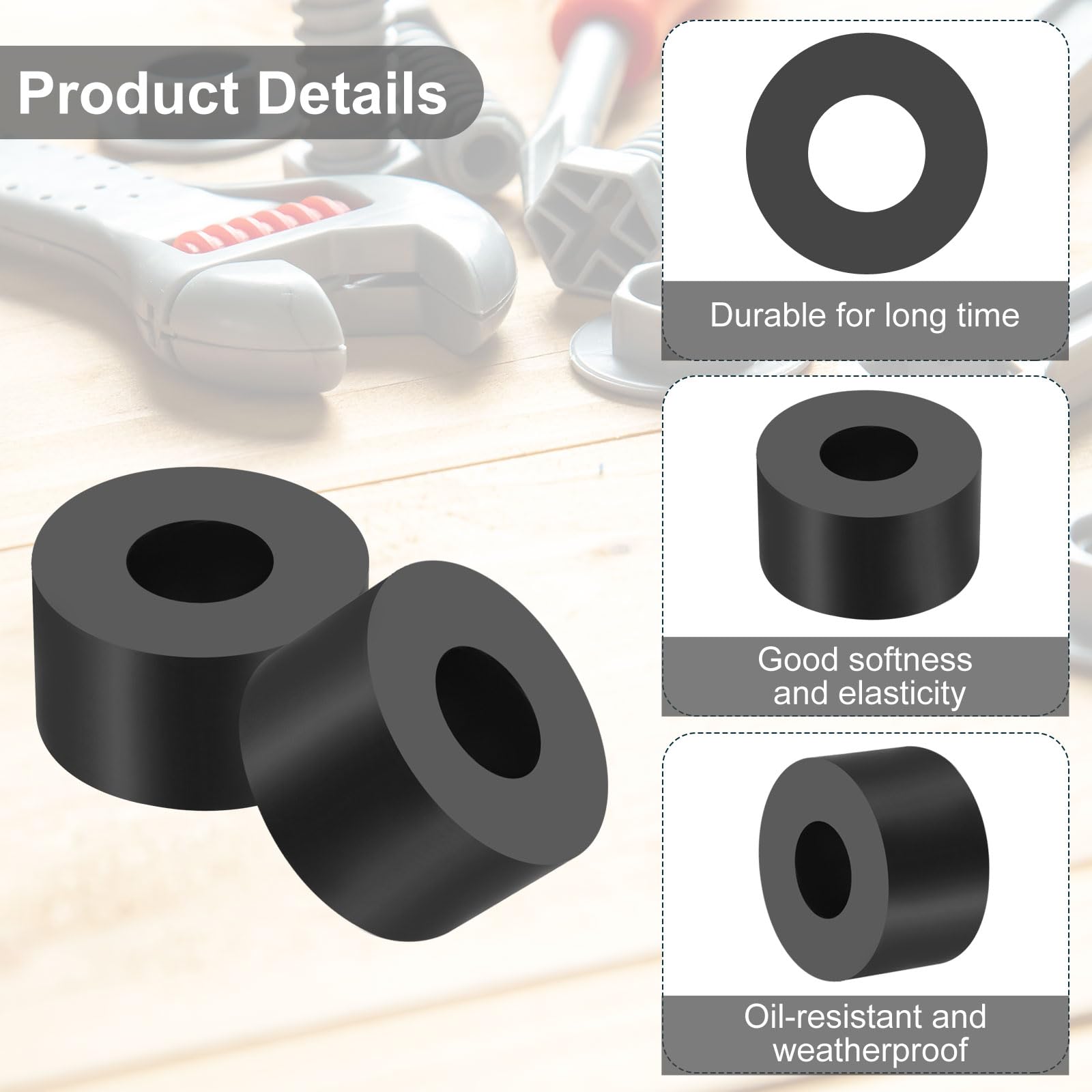 PATIKIL Multi Purpose Rubber Spacer - Image 3