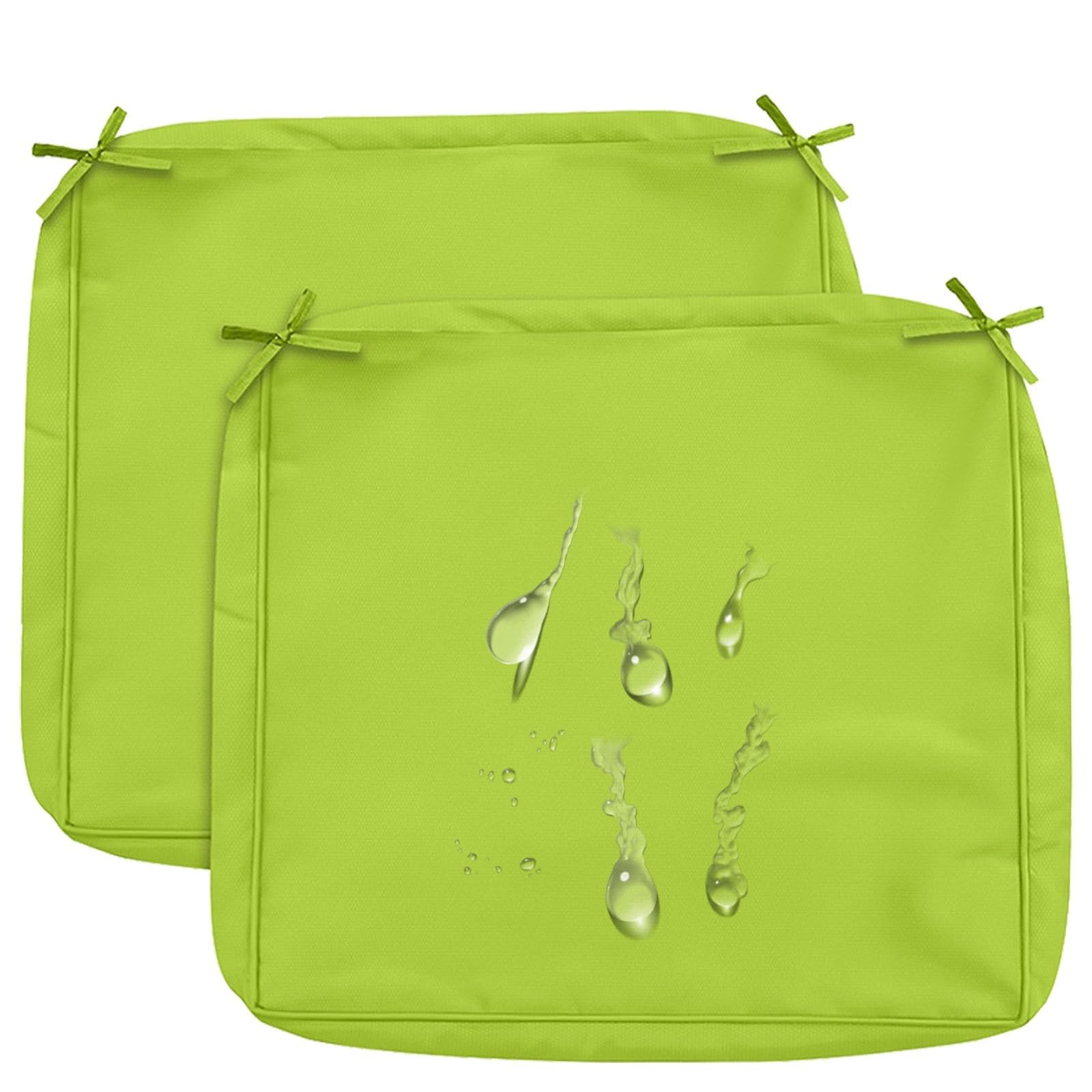 VEAI 2-Pack Seat Cushion Covers Waterproof with Zipper, 60x60cm & 50x50cm for Outside Garden Furniture, Chair Seat Pads Cover for Indoor & Outdoor Sofa Patio Rattan Furniture(4#,65x65x10cm)