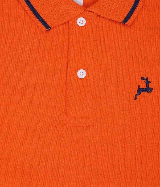 Image of Cloth Theory Boys Cotton Polo T-Shirt for Kids Regular Fit Half Sleeve Casual Summer Polo Neck T-Shirt