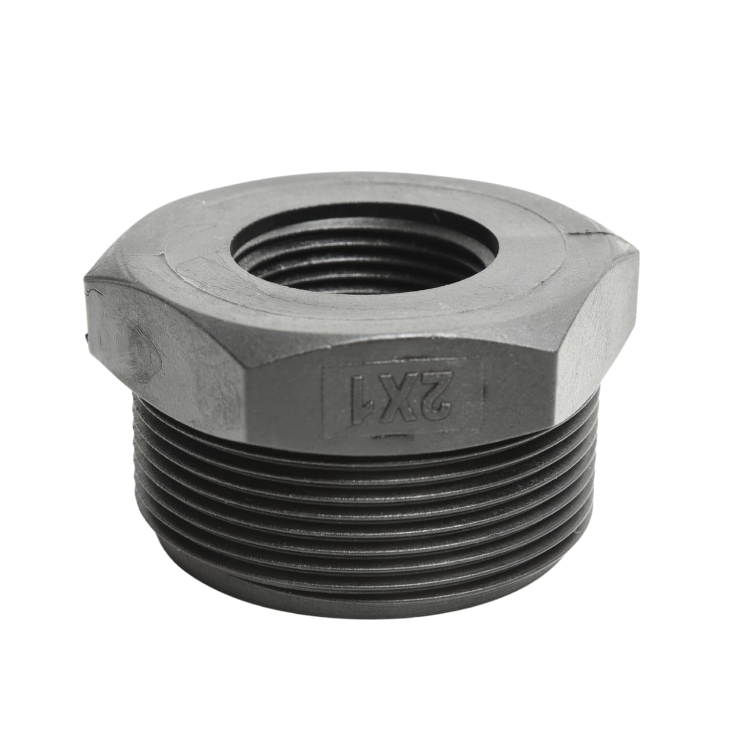 BSP Thread Reducer Adapter Bush Size Reducing Pond Irrigation Water Tank FittingConnector Reductor Fish Pond Plastic (2" BSPM - 1" BSPF)