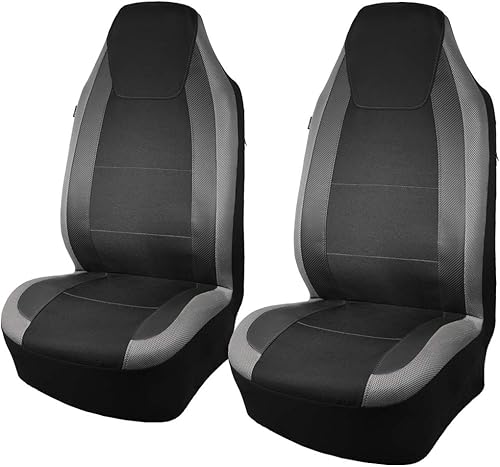 Flying Banner Fundas de asiento de automóvil de fibra de carbono de calidad, tela de malla de aire, deportiva, respaldo bajo, respaldo alto,