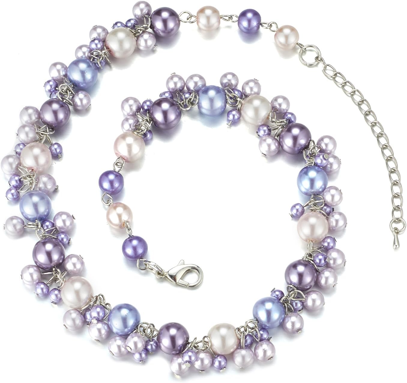 Beaded Pearl Necklace - Elegant Pearl Choker Necklaces for Women Fashion Jewelry Birthday Gift for Mom - Image 2
