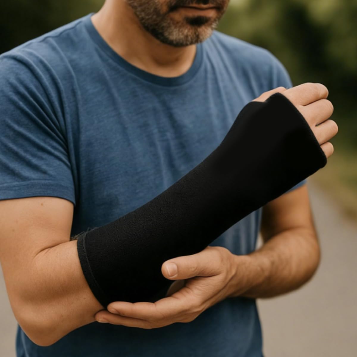 Jinsion 4 Pezzi Protezione per Gesso Braccio, Manicotto per Proteziona | Elastico Cover per Braccio Cast Sleeve Protective, Fascia Braccia Copri in Tessuto Traspirante, per Protezione per le Braccio