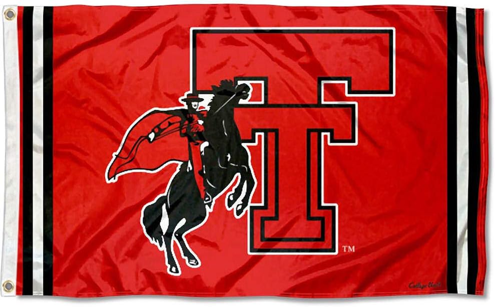 College Flags & Banners Co. Texas Tech Red Raiders Vintage Retro Throwback 3x5 Banner Flag