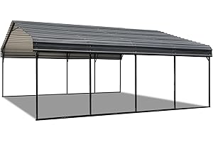 MELLCOM 20'x20' Heavy Duty Metal Carport
