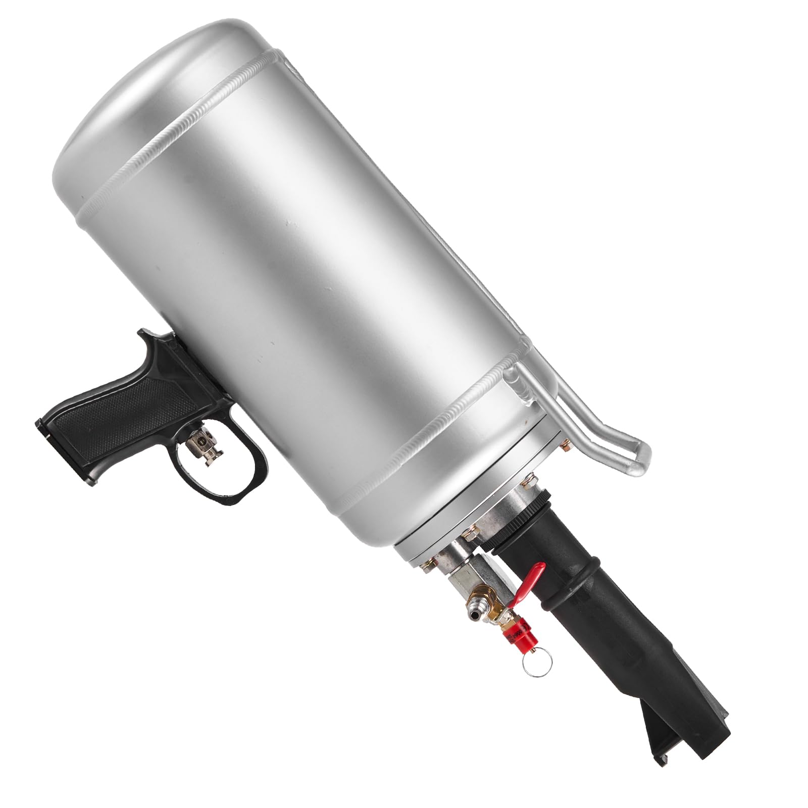 VEVOR Inflador de Neumáticos Portátil de 6 l, Diseño Ergonómico, con Bomba de Aire, 0,6-0,8 MPa, para Coches Pequeños, Motocicletas y Bicicletas Eléctricas, Color Plateado, 565 x 170 x 275 mm