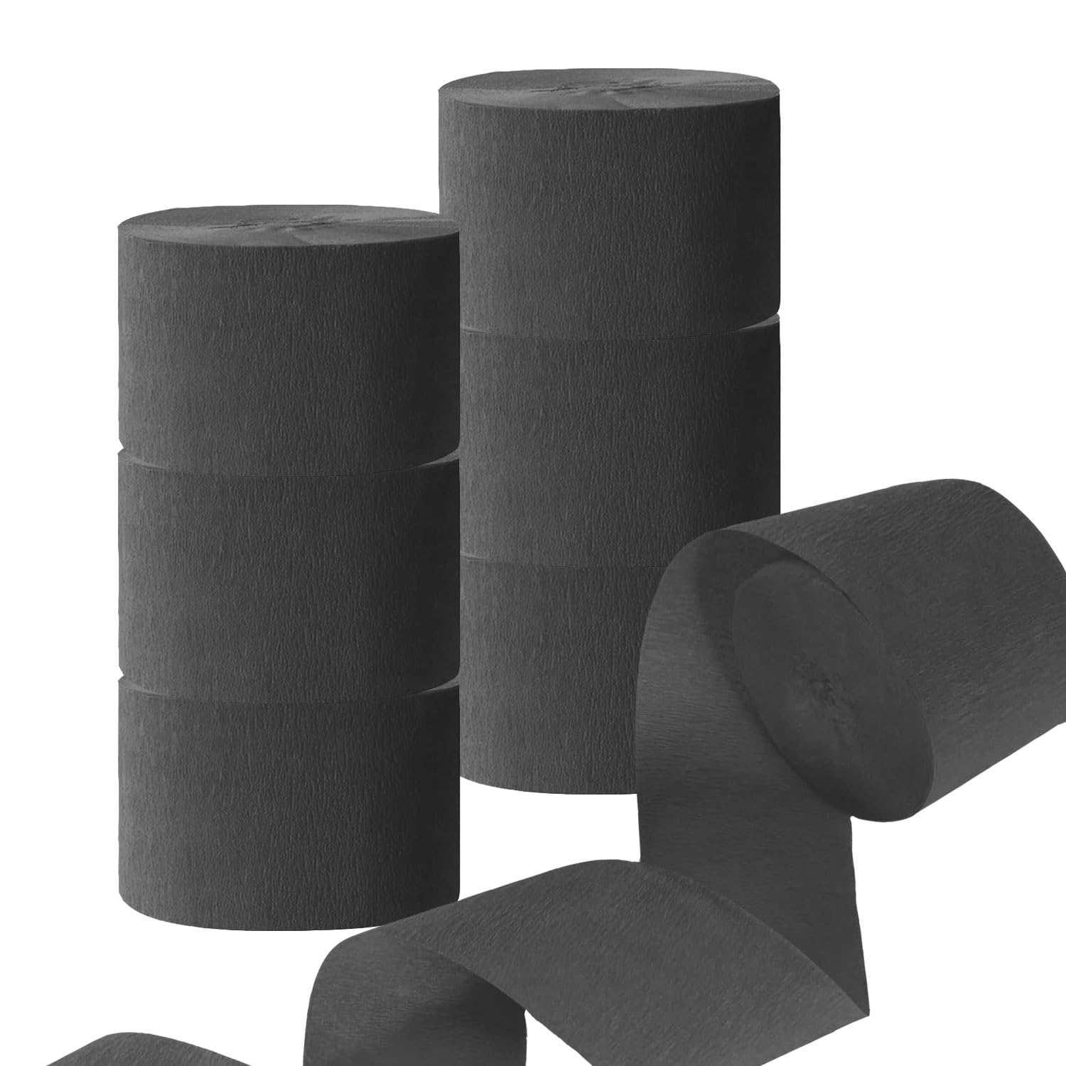 Papier crépon noir lot de 6 pour habiller les grands espaces de réception sans rupture