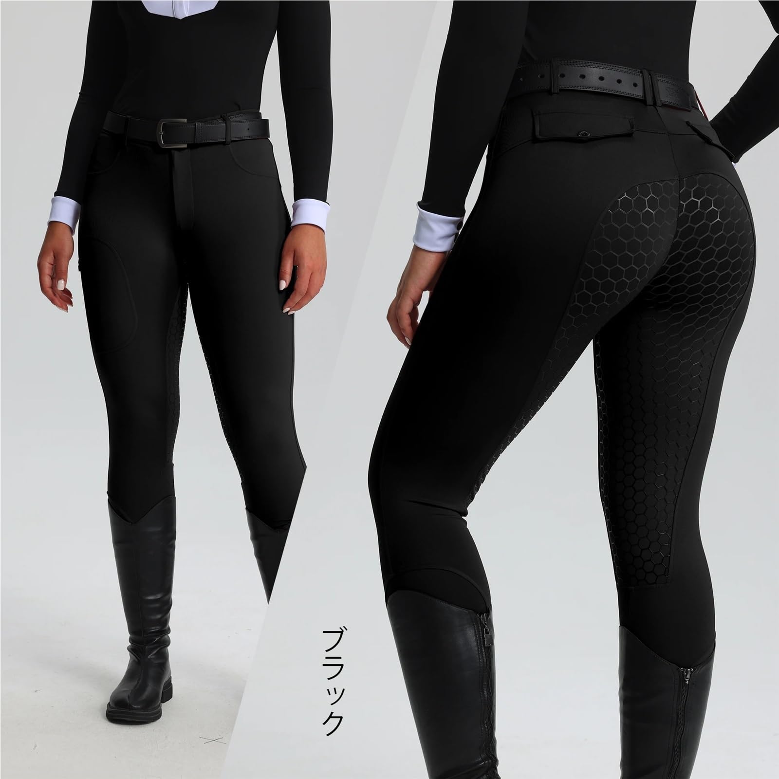 Pantalones de Montar Pantalones ecuestres for Hombre, pantalón de equitación Profesional Secado rápido, con Cremallera Frontal Silicona Completa, Absorbente Humedad, otoño y Verano